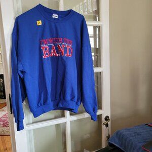"I'm with the Band" blue sweatshirt,  WPHS Band, Wheeling Park High School Band